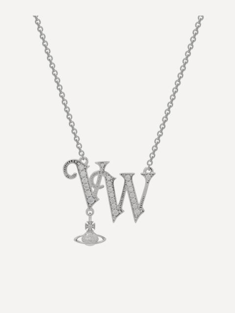 Vivienne Westwood Silver-Tone VW Pendant Necklace