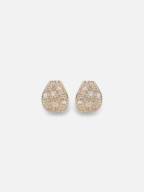 STONE AND STRAND Keepsake 14kt gold huggie earrings with diamonds