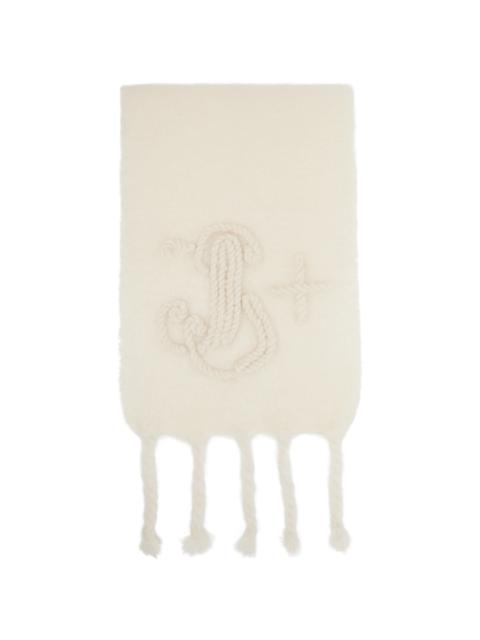 Jil Sander Off-White Mohair Scarf
