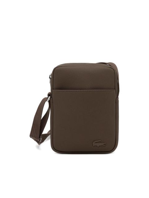 LACOSTE textured logo cross body bag