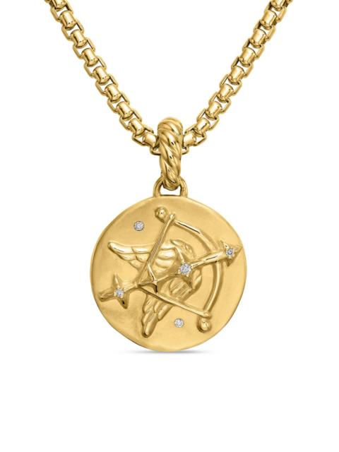 DAVID YURMAN Women's Zodiac Amulet in 18K Yellow Gold with Diamonds - Sagittarius