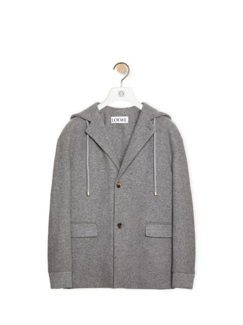 Loewe Hooded jacket in wool and cashmere