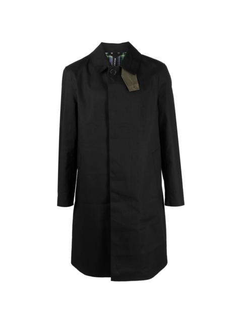 long-sleeve button-up trench coat