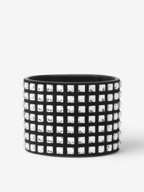 Burberry Crystal Detail Suede Cuff