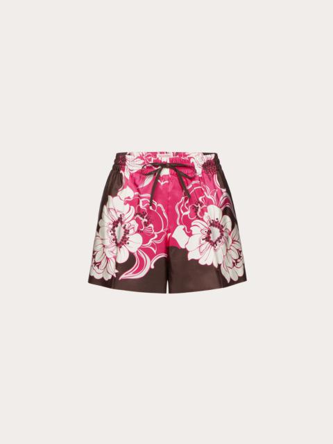 Valentino FAILLE SHORTS WITH STREET FLOWERS DAISYLAND PRINT