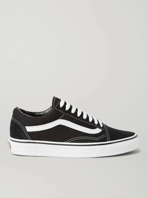 Vans Old Skool Leather-Trimmed Canvas and Suede Sneakers