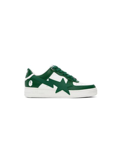 A BATHING APE® Green & White STA OS Sneakers