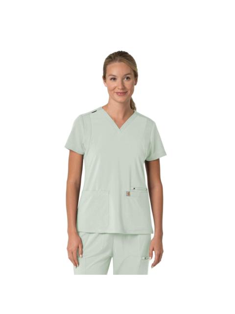 Carhartt Women's Force Cross-Flex Flex Panel V-Neck Scrub Top
