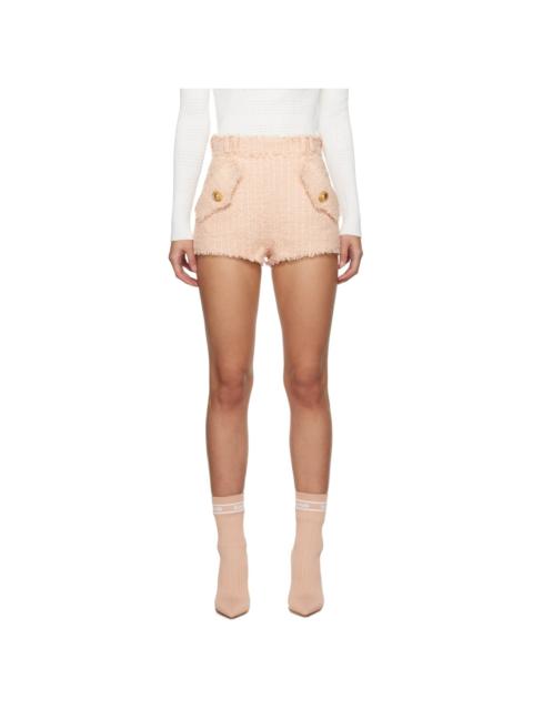 Balmain Pink Fringed Shorts