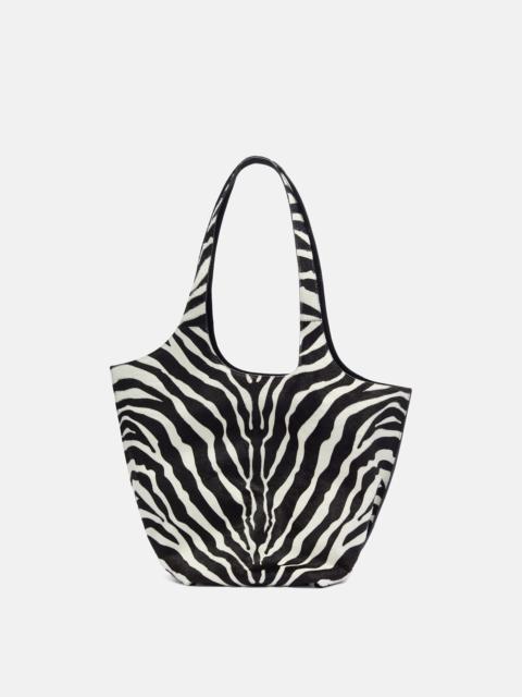 THE ATTICO ''LA SCOOP LARGE'' BLACK AND WHITE SHOULDER BAG