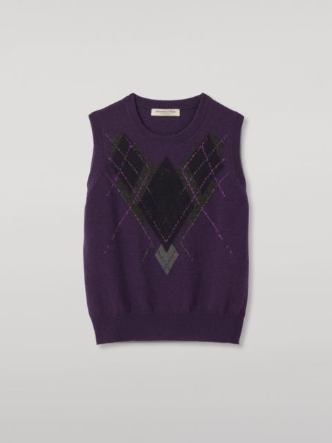 Johnstons of Elgin Le Jabots Purple Cashmere Tank
