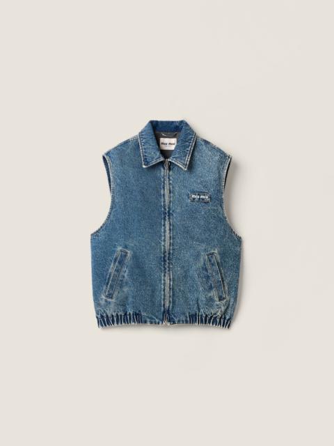 Miu Miu Washed denim vest