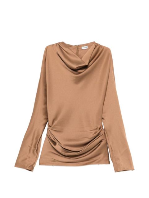 SIMKHAI Victoria draped cowl-neck top