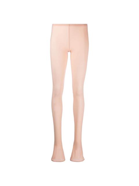 ruched-cuff mid-rise leggings