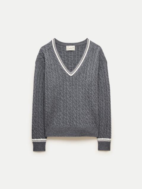 J.CREW Perfect cashmere V-neck in cable knit