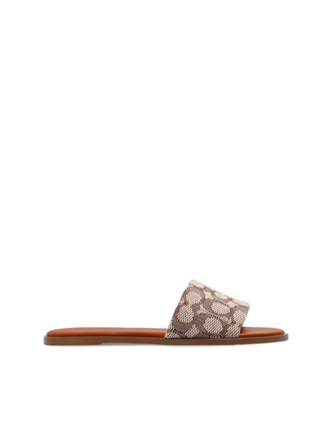 COACH monogram-print leather sandals