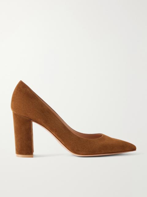 Gianvito Rossi Piper 85 Suede Pumps