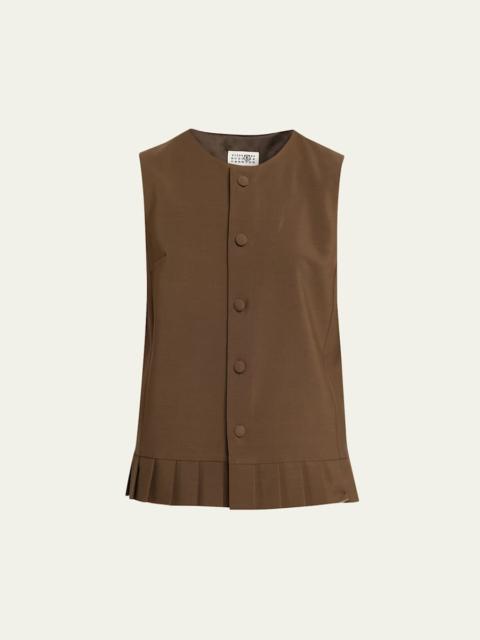 Maison Margiela Pleated Button-Front Top