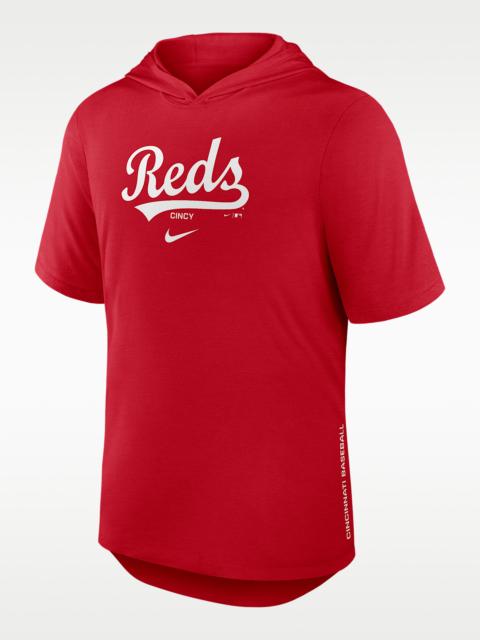Nike Cincinnati Reds Arched Wordmark Men's Nike Dri-FIT MLB Hooded T-Shirt