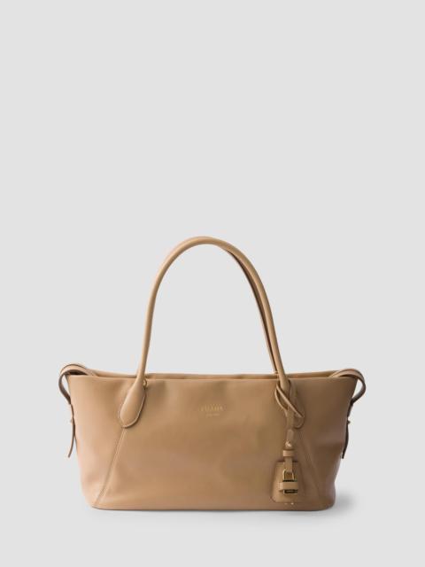 Prada Women's Leather Top Handle Bag - Medium Brown
