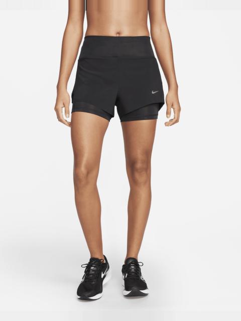 Nike Women's Dri-FIT Swift Mid-Rise 3" 2-in-1 Running Shorts with Pockets