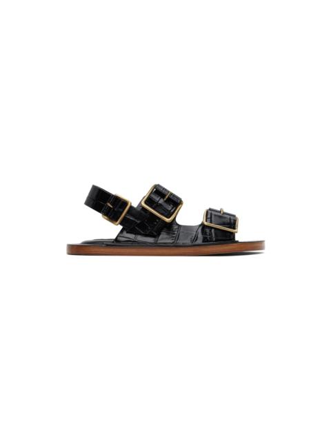 Jil Sander Black Slingback Sandals