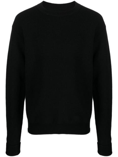 Jil Sander 옆 zip 세부사항 모직 잠바