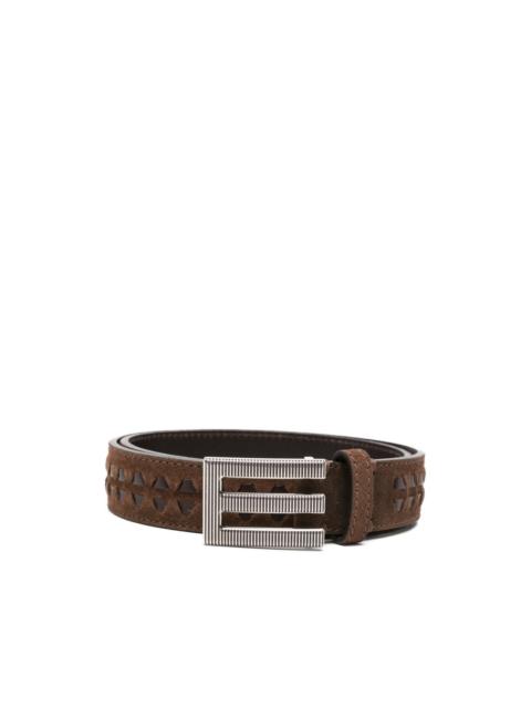 Etro logo-buckle leather belt