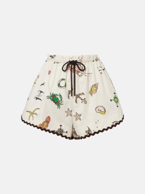 ALÉMAIS Printed cotton shorts