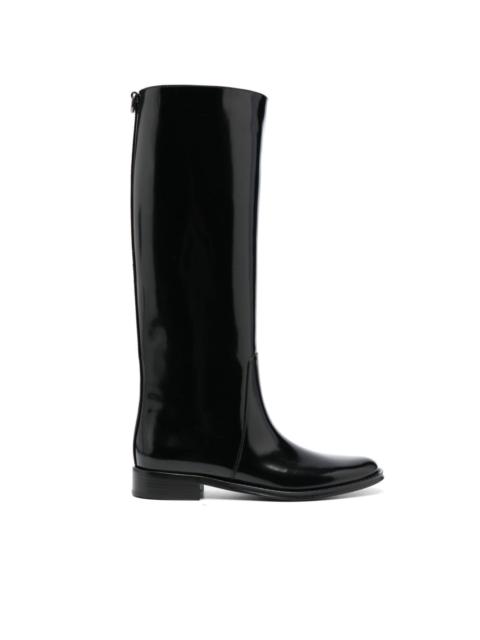 SAINT LAURENT Hunt 25mm leather boots