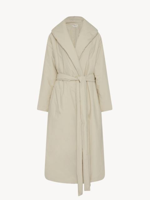 The Row Francine Coat in Silk and Nylon