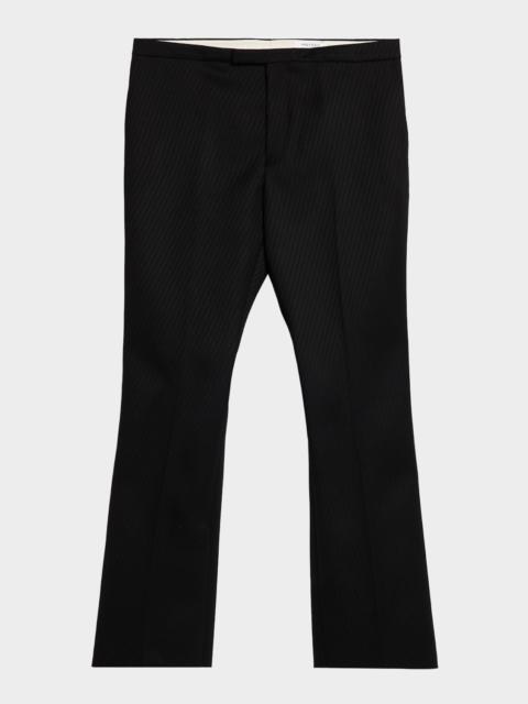 Alexander McQueen Men's Textured Wool Trousers
