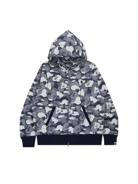 BAPE Stripe ABC Camo Relaxed Fit Full Zip Hoodie 'Navy'