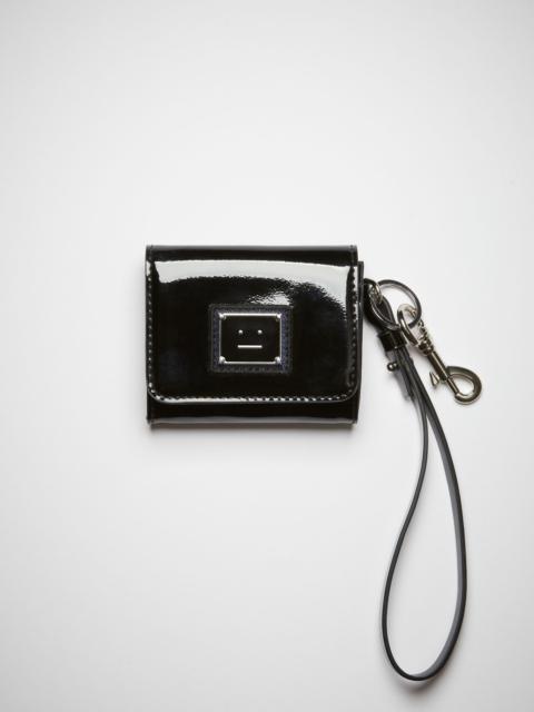 Acne Studios Face logo wallet - Black/black