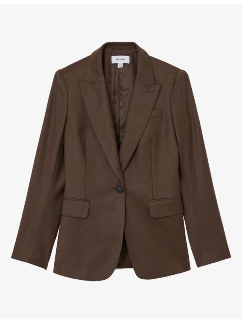 REISS Derby Peak-Lapel Wool-Blend Blazer