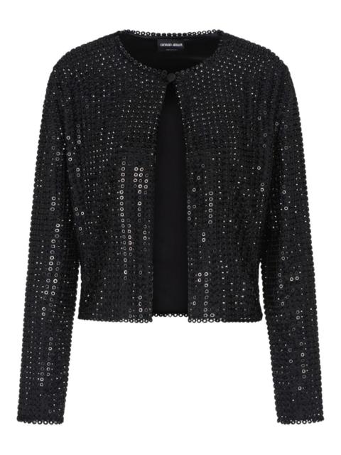 GIORGIO ARMANI sequin-embellished shirt