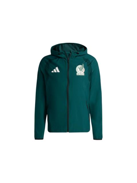 adidas Mexico Tiro Travel Full Zip Windbreaker Aurora Ivy
