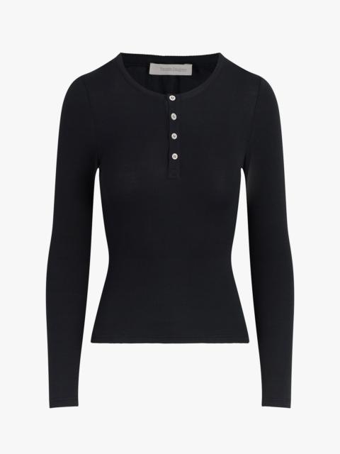 Favorite Daughter THE HENLEY RIBBED LONG SLEEVE