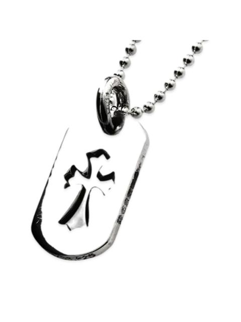 Chrome Hearts cut-out cross dog tag pendant
