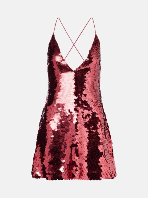 ALEX PERRY Sequined halterneck minidress