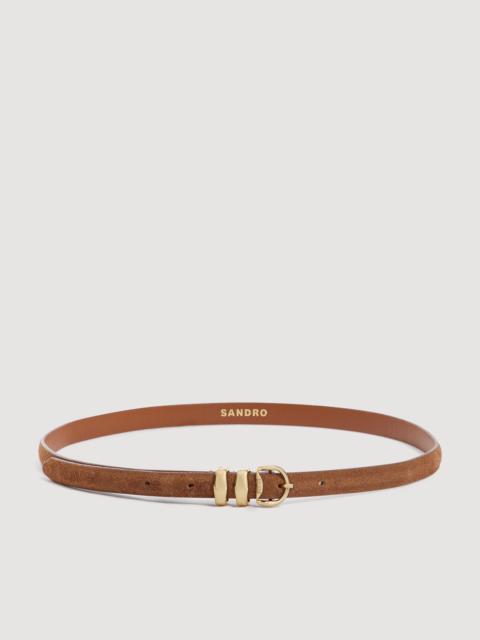 Sandro SUEDE LEATHER BELT