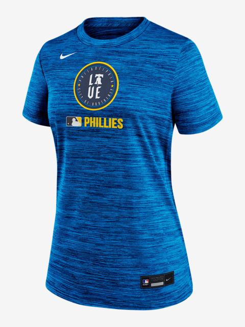 Nike Philadelphia Phillies Authentic Collection City Connect Velocity Women's Nike Dri-FIT MLB T-Shirt