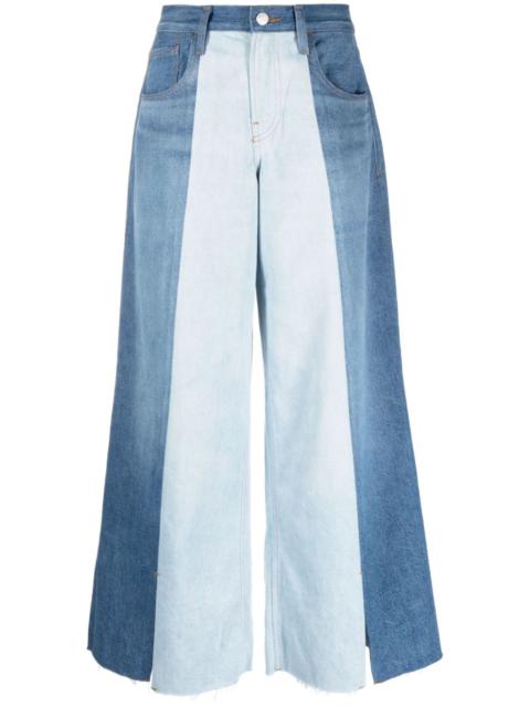 Split Seam wide-leg jeans
