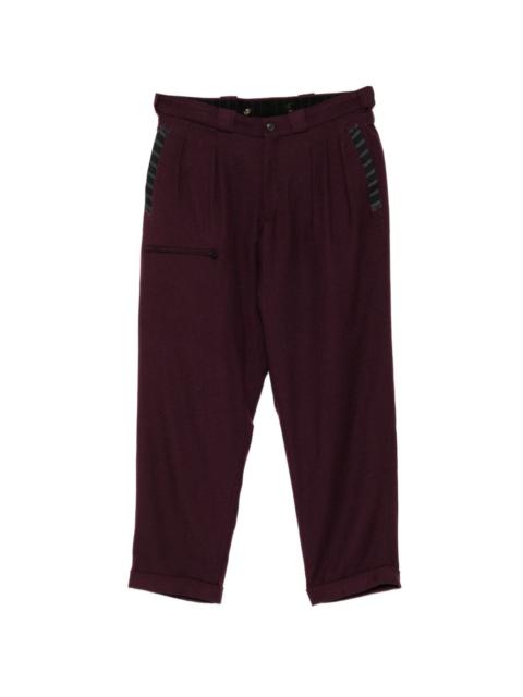 Yohji Yamamoto zip-strap pleated trousers