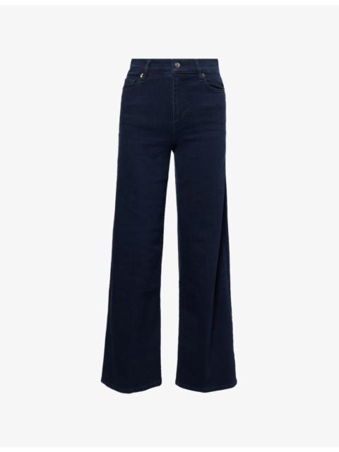 FRAME Le Slim Palazzo Wide-Leg Stretch-Denim Blend Jeans