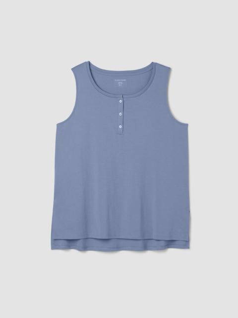 EILEEN FISHER Organic Cotton Interlock Henley Sleep Tank