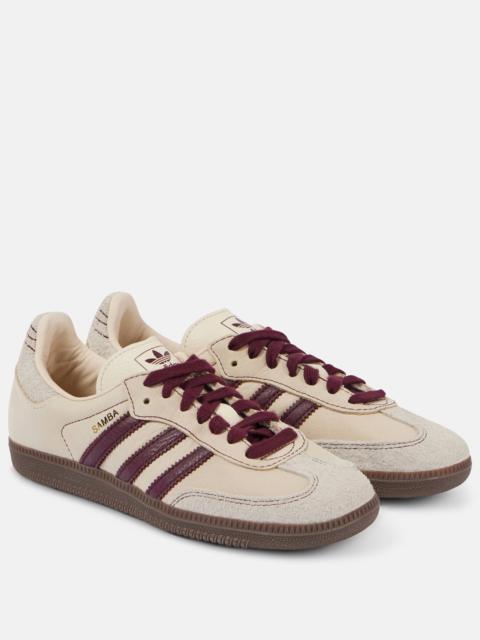 adidas Samba OG suede-trimmed leather sneakers