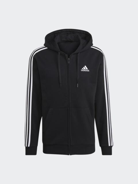 adidas Essentials Fleece 3-Stripes Full-Zip Hoodie