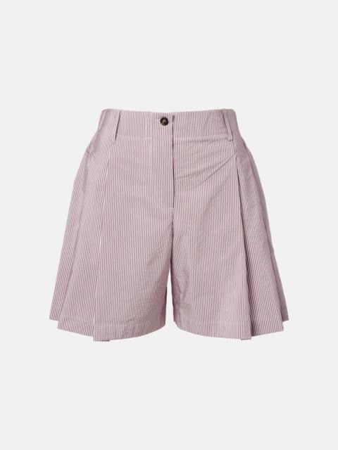 Brunello Cucinelli Striped cotton-blend Bermuda shorts
