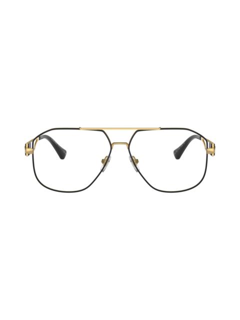 Versace 59mm Pilot Optical Glasses in Black Gold at Nordstrom